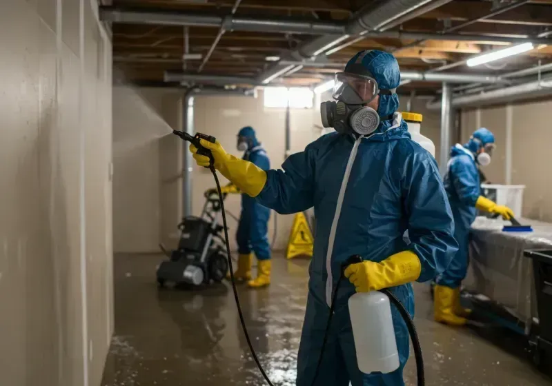 Basement Sanitization and Antimicrobial Treatment process in Weakley County, TN