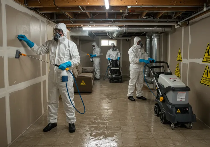 Basement Moisture Removal and Structural Drying process in Weakley County, TN